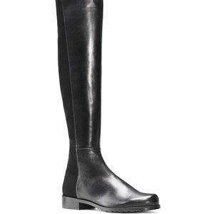 Stuart Weitzman 5050 Over The Knee Boots Black Nappa Leather Size 9